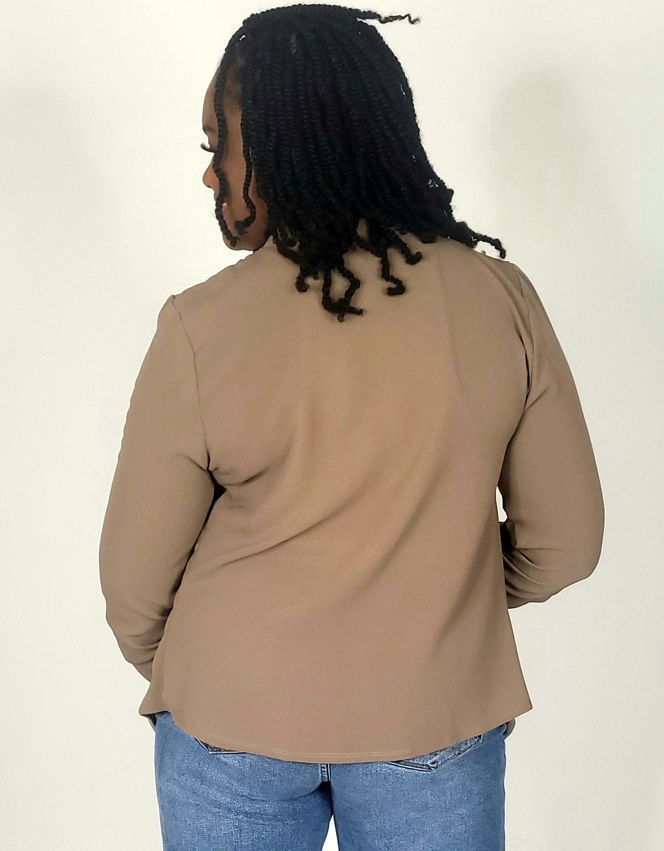 Ruched Sleeve Cardigan