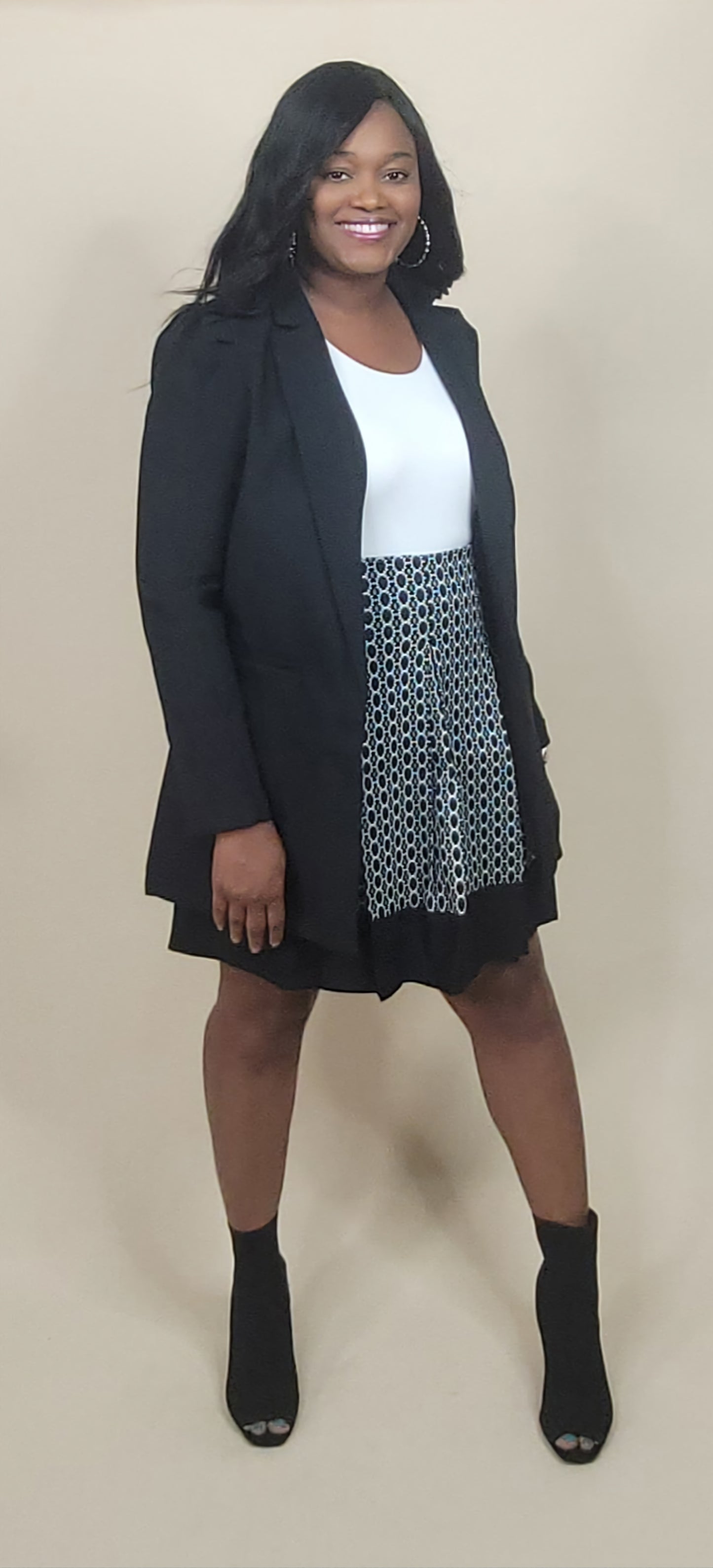 Puff Sleeve Blazer (Black)