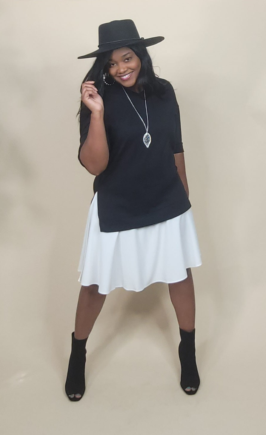 Rena Tunic Dress (Black)