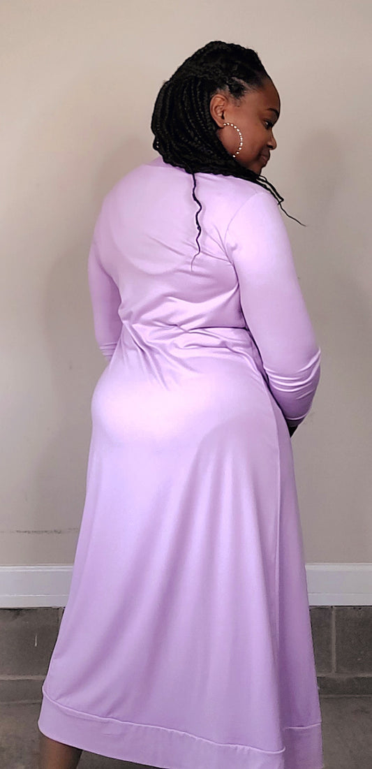 Dress & Cardigan Set (Lavender)