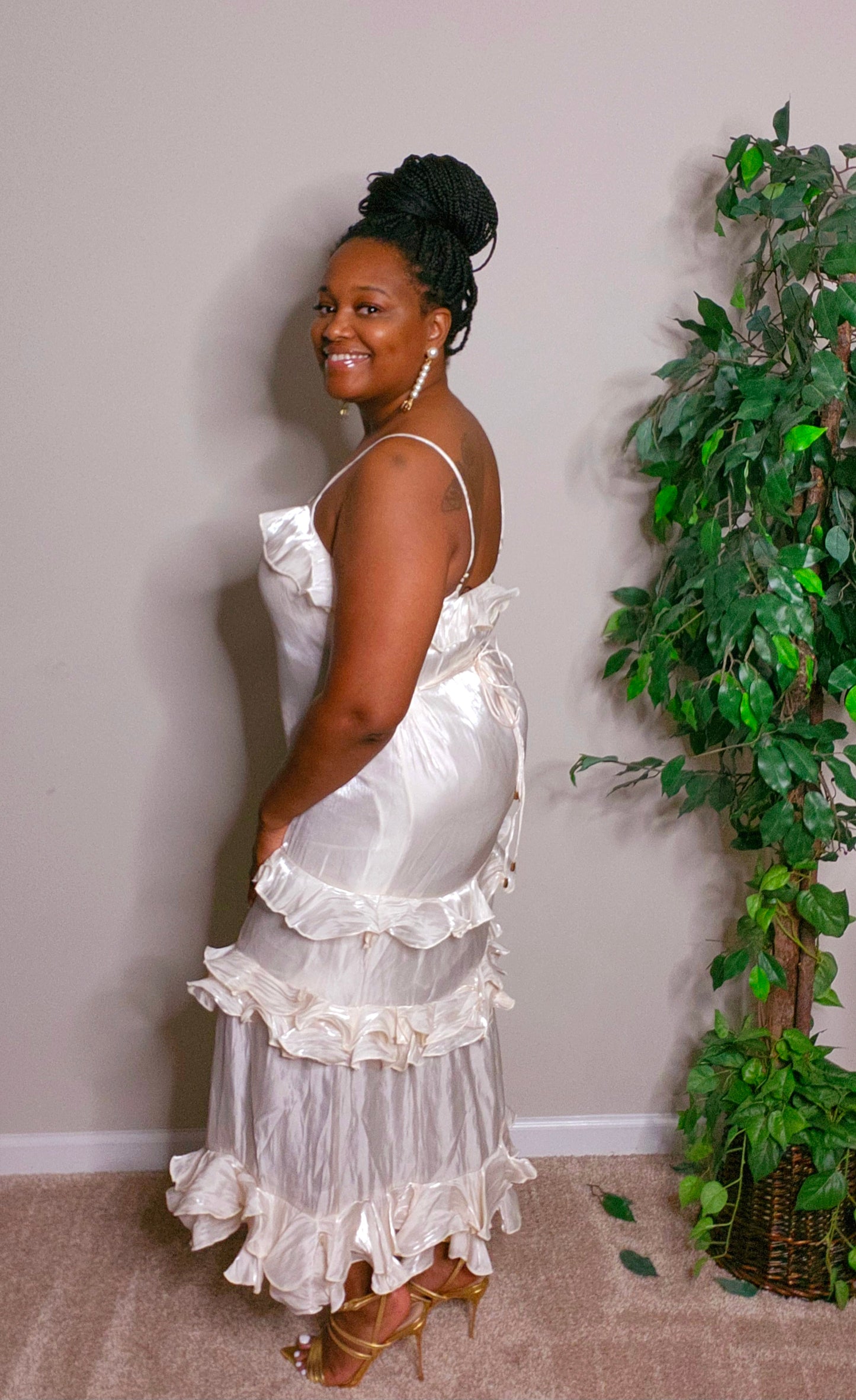 Women's Ruffle Tiered Maxi Dress