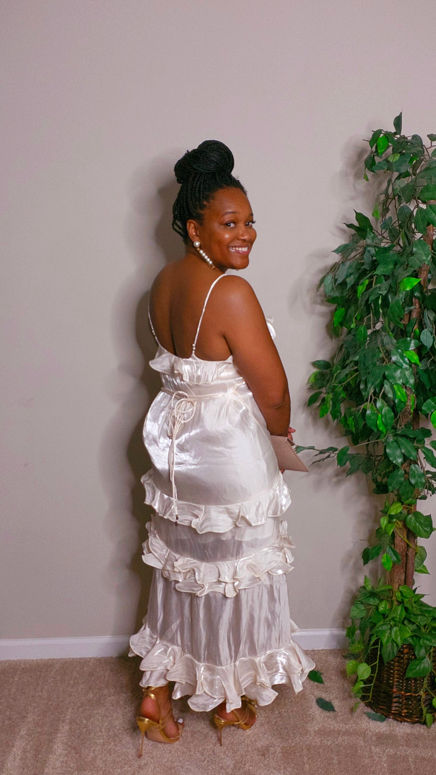 Women's Ruffle Tiered Maxi Dress