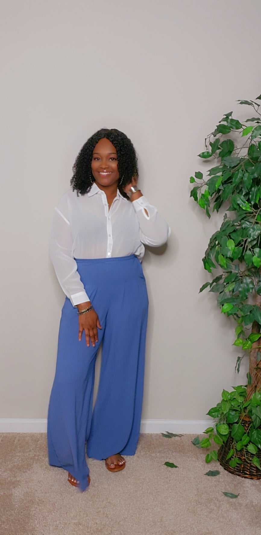 Amanda Sheer Blouse (White)