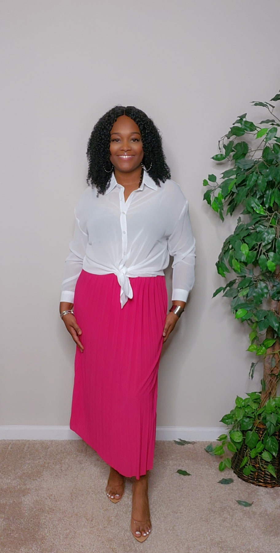 Amanda Sheer Blouse (White)