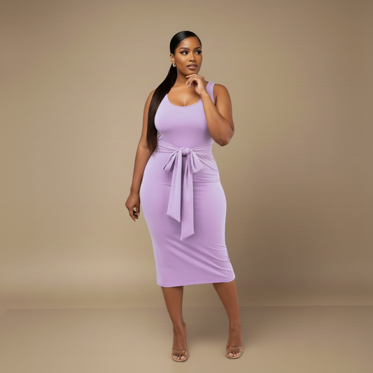 Dress & Cardigan Set (Lavender)