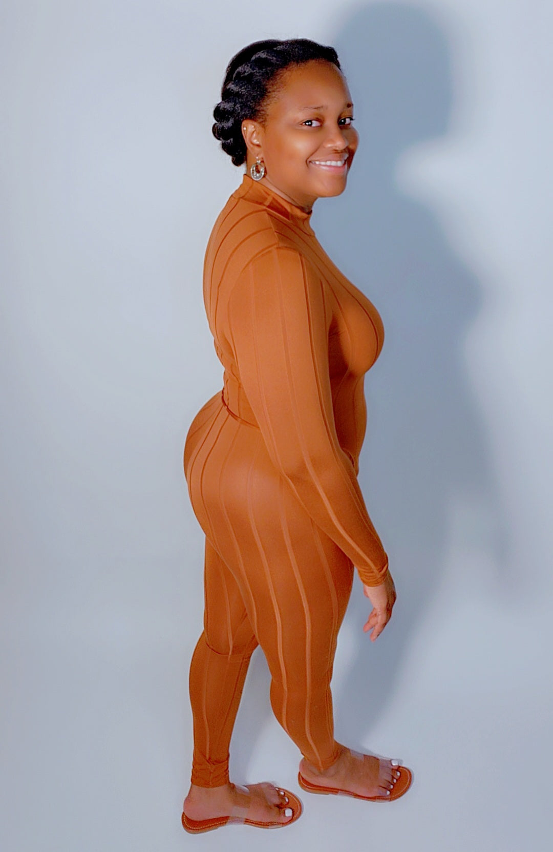 Sleek & Stylish Legging Set (Cognac)