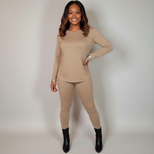 Everyday Casual Legging Set (Ash Mocha)