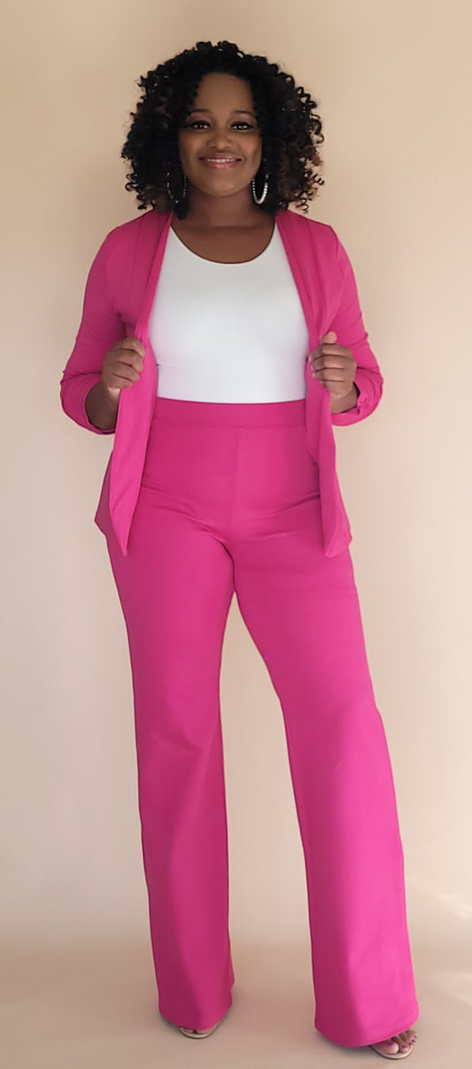 Fuchsia Blazer Set