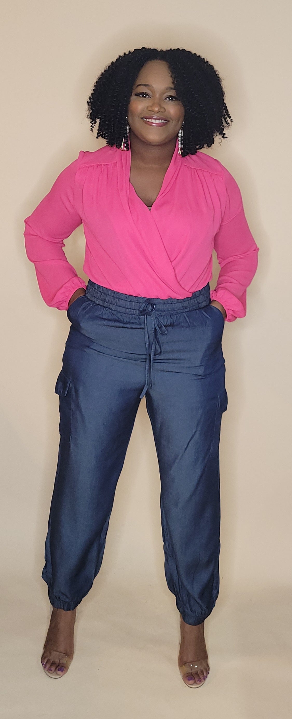 Denim Jogger Pants