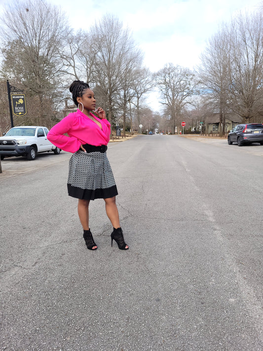 Kimberly Box Pleat Skirt