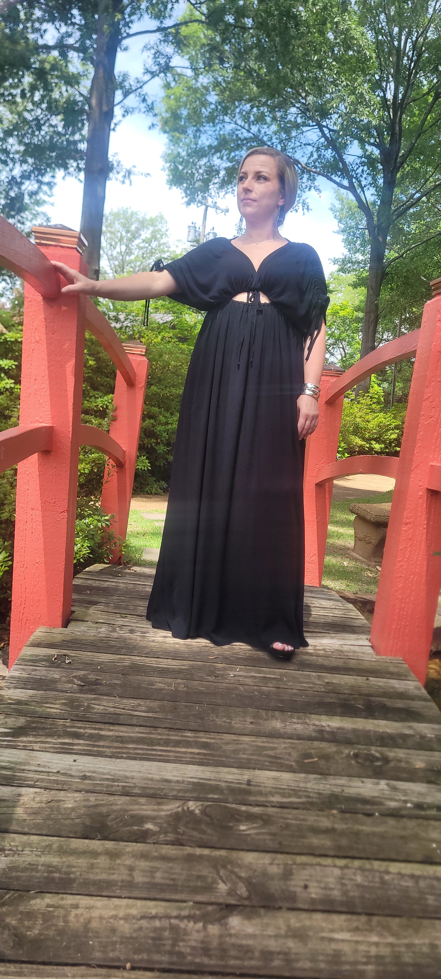 Shirred Maxi Dress