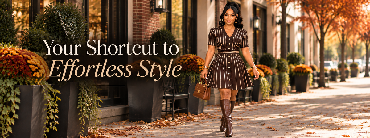 Brown Sweater Dress Street Style