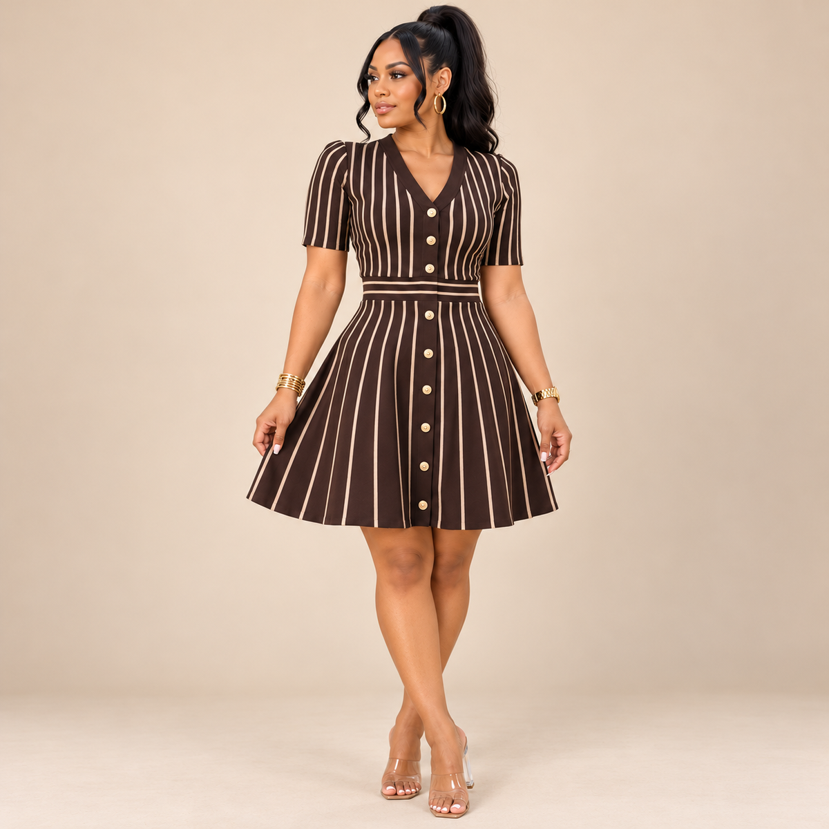 Brown Sweater Dress