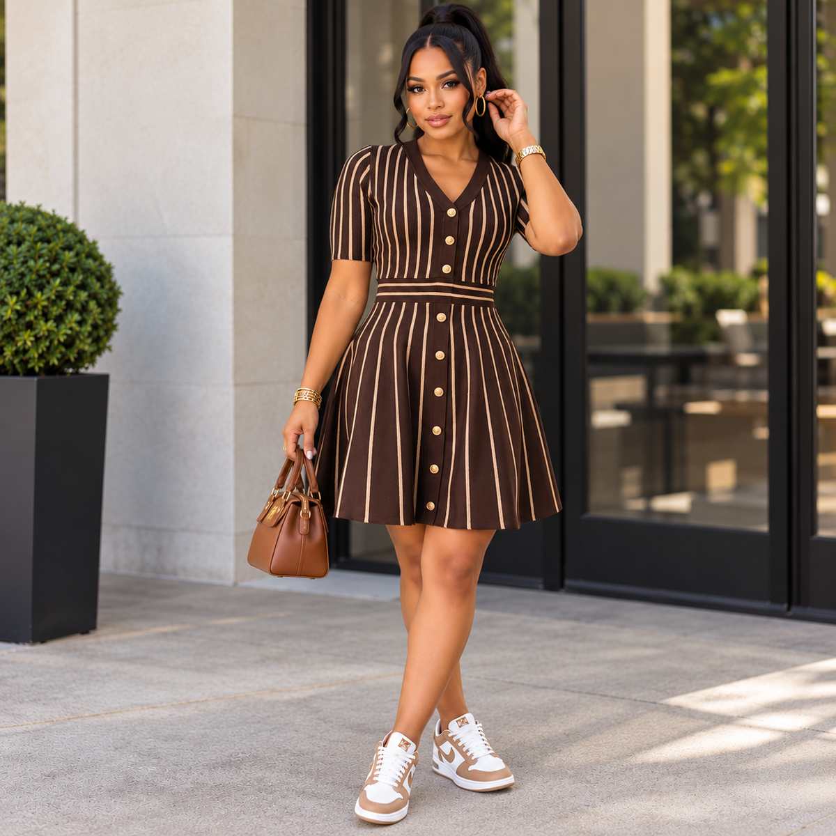 Brown Sweater Dress