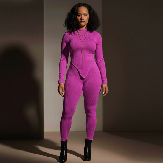 Sleek & Stylish Legging Set (Magenta)
