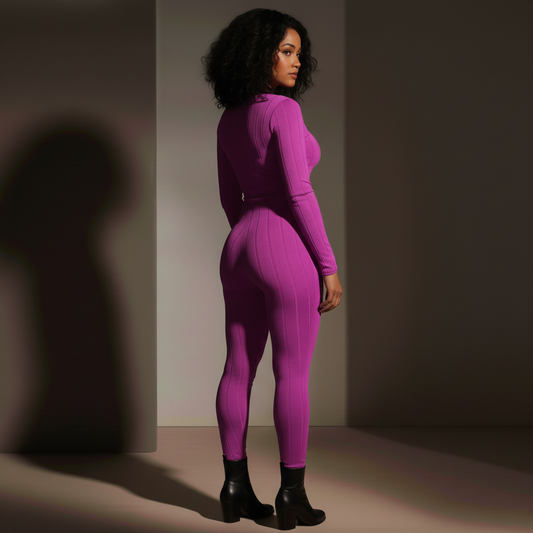 Sleek & Stylish Legging Set (Magenta)