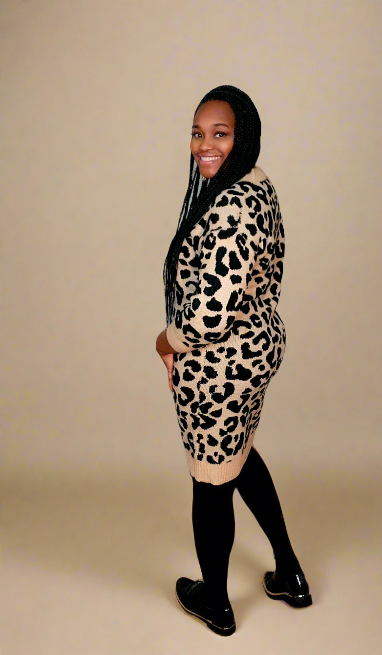 Stelle Leopard Sweater Dress – Kloset 518 Stelle Leopard Sweater Dress – Kloset 518