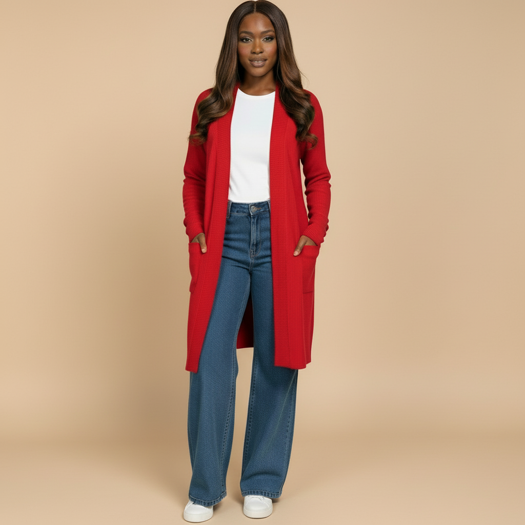 Essential Cardigan - Red