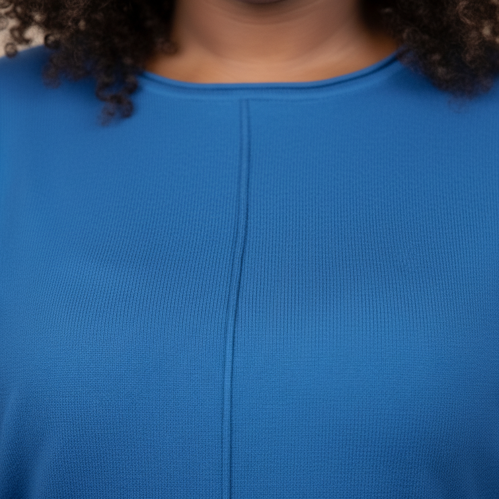 SOFT KNIT ROUND NECK SWEATER (DARK TEAL)