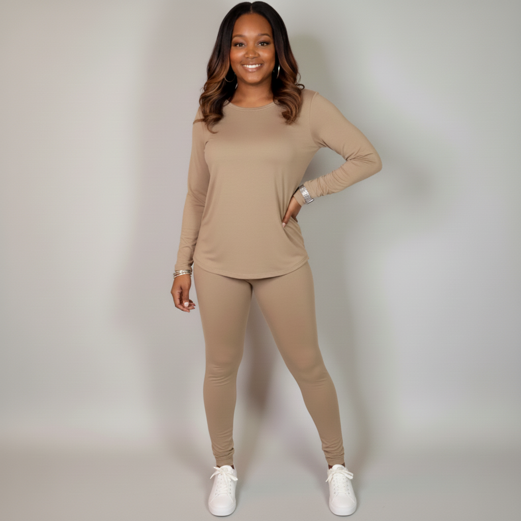 Everyday Casual Legging Set (Ash Mocha)