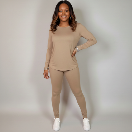 Everyday Casual Legging Set (Ash Mocha)