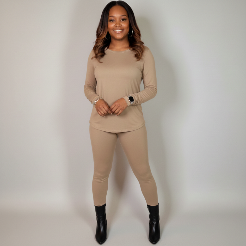 Everyday Casual Legging Set (Ash Mocha)