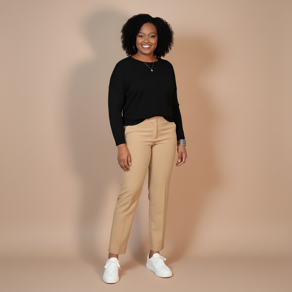 SOFT KNIT ROUND NECK SWEATER (Black)