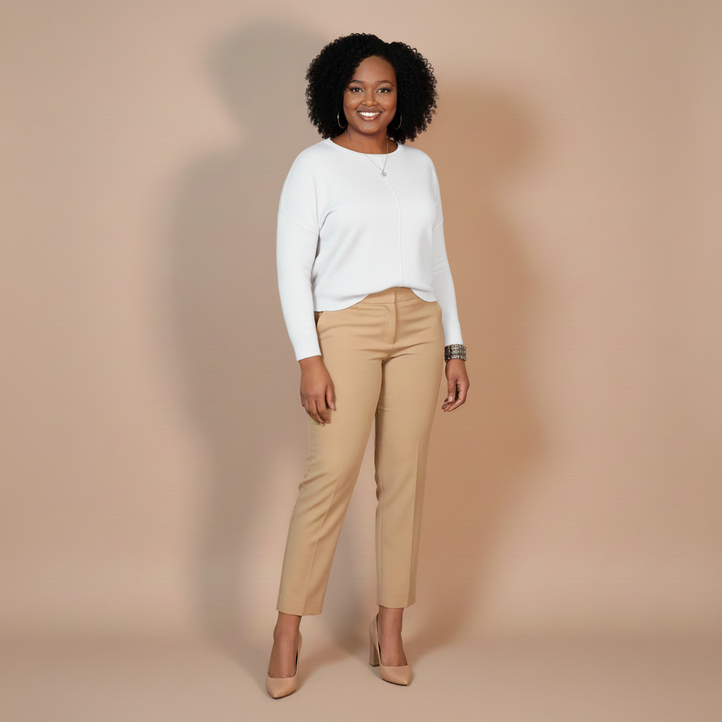 SOFT KNIT ROUND NECK SWEATER (White)