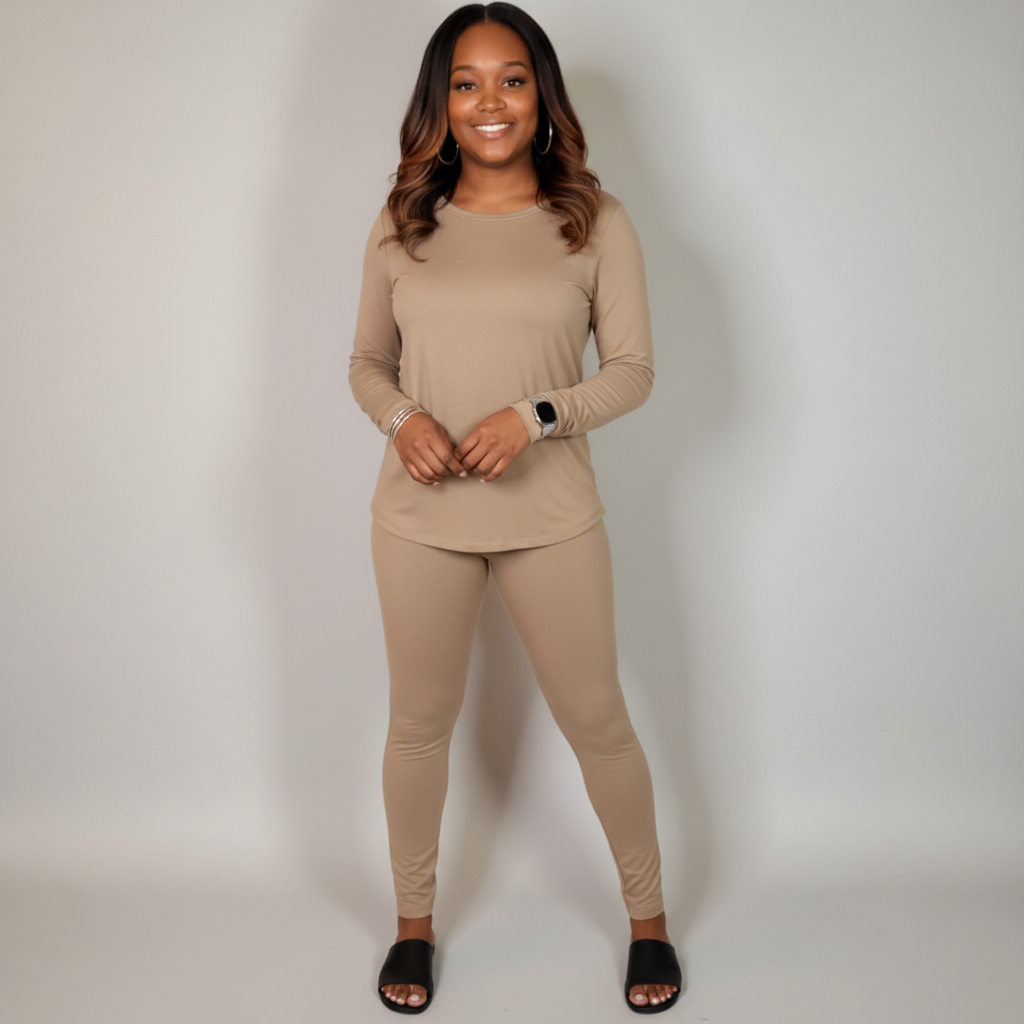 Everyday Casual Legging Set (Ash Mocha)