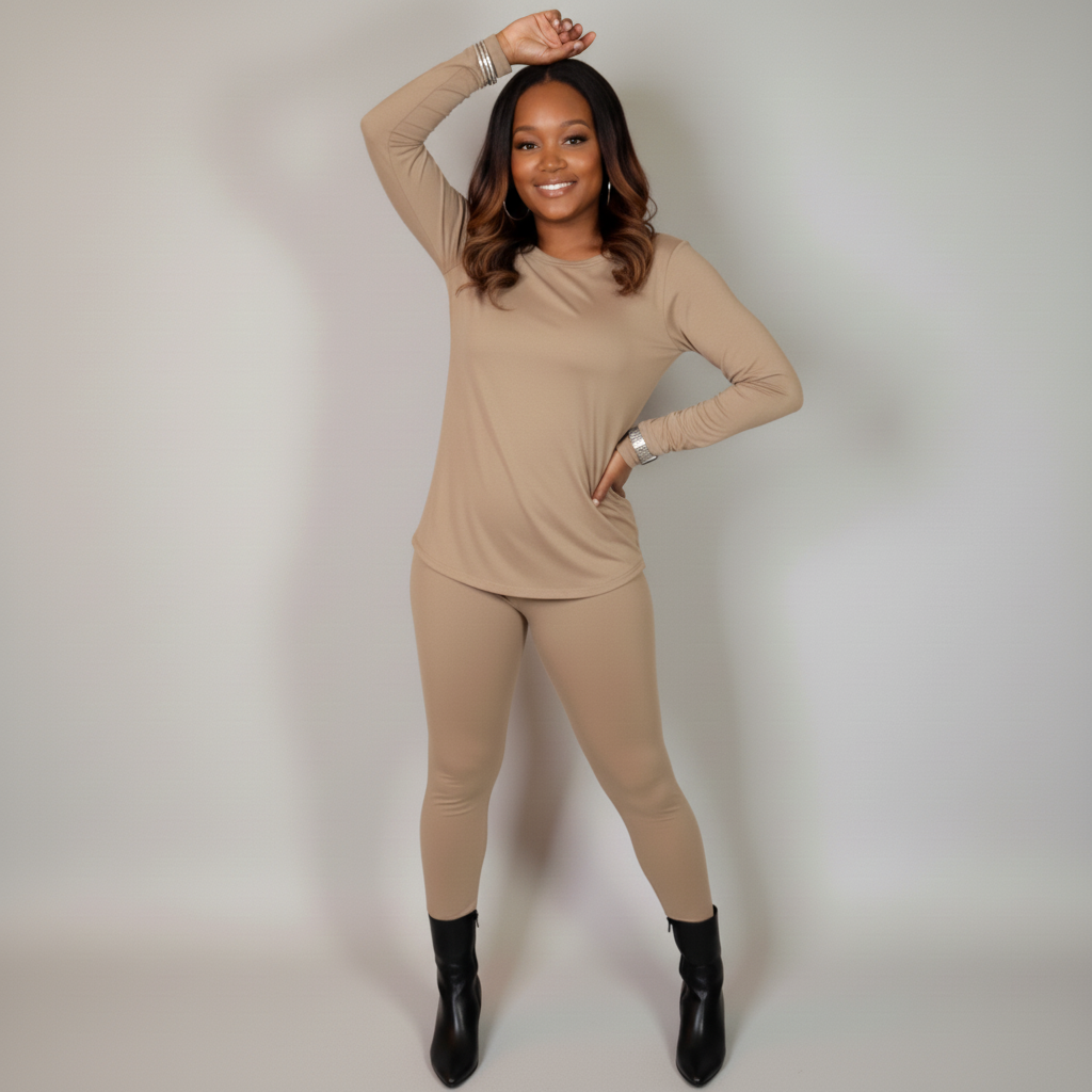 Everyday Casual Legging Set (Ash Mocha)