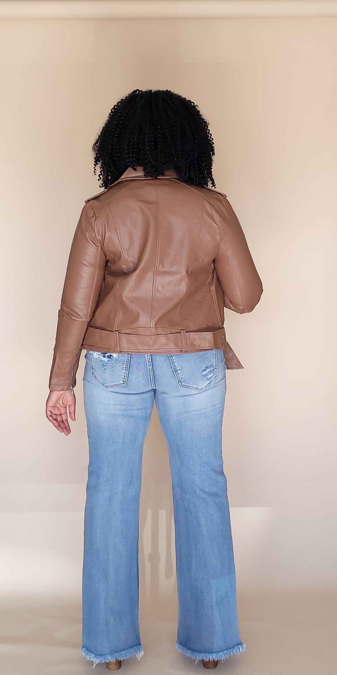 PU Leather Jacket (Brown)